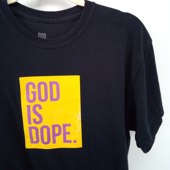 God Is Dope Kobe Bryant Mamba 24 100% Ringspun Cotton Black Tee M Men's - Picture 6 of 6